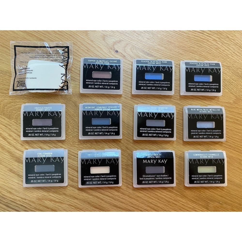 Mary Kay Mineral Eye 0.5 Oz Lot of 11 Mineral Eye Color Discontinued Eye Shadow